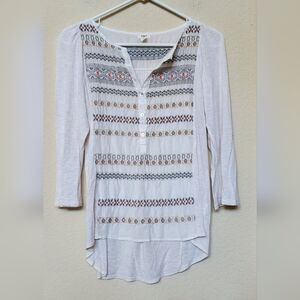 Tiny Embroidered Lightweight Tunic  Size XS